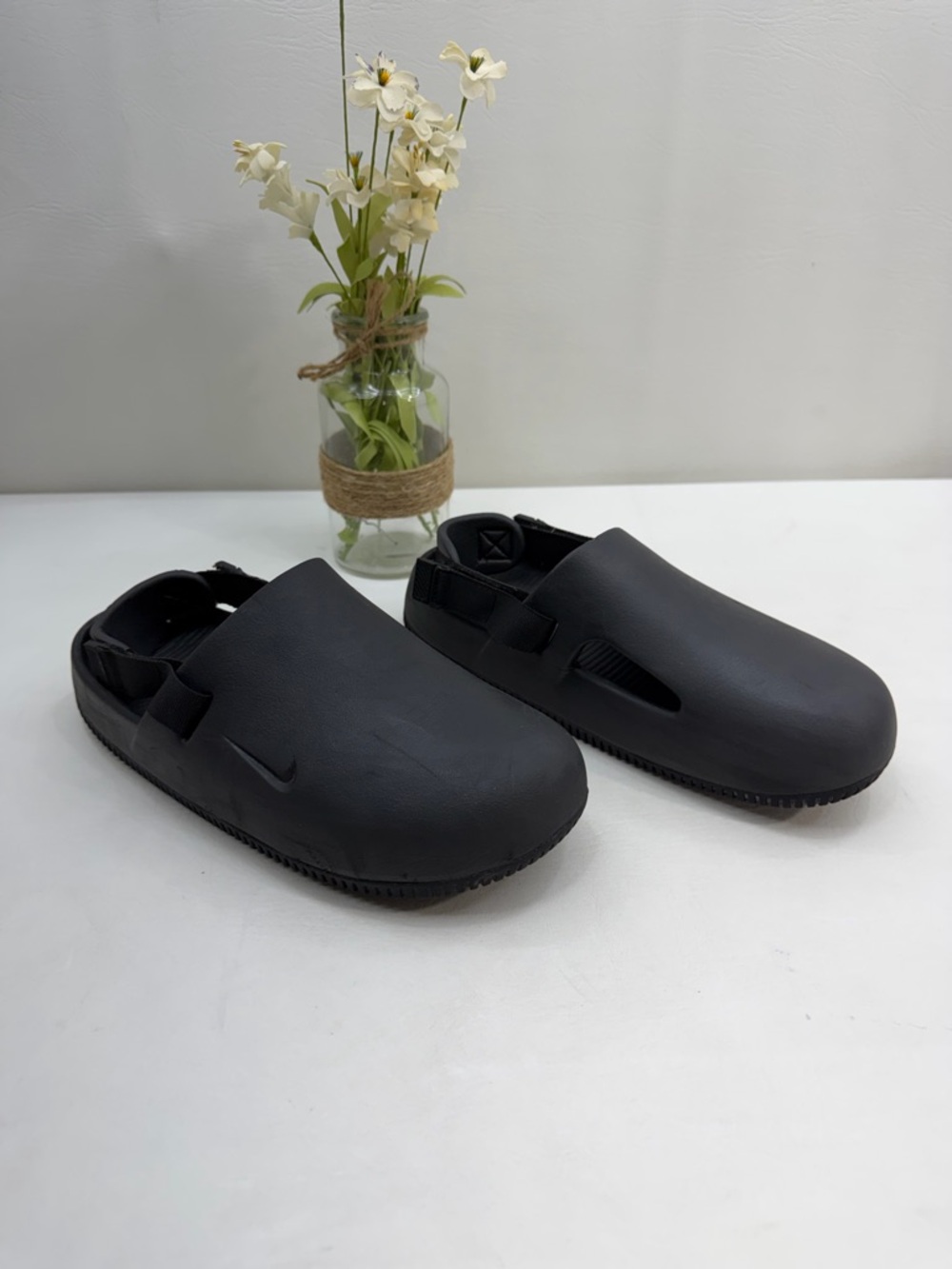 Nike Black Slip-On Clog Mules